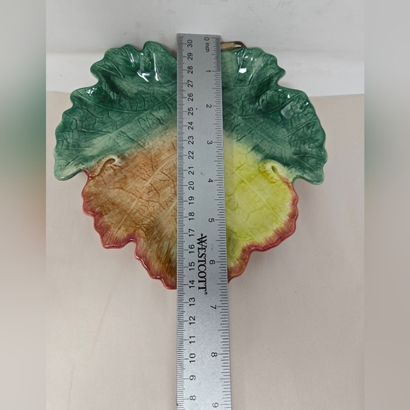 Vintage Fitz & Floyd Leaf-Shaped Decorative Plate Pattern Ironstone Sonoma - Picture 6 of 8